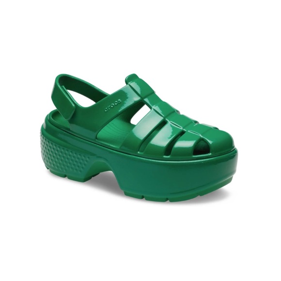 NWT Stomp Fisherman High Shine Sandal | Green Ivy | Size 9 - Picture 5 of 7